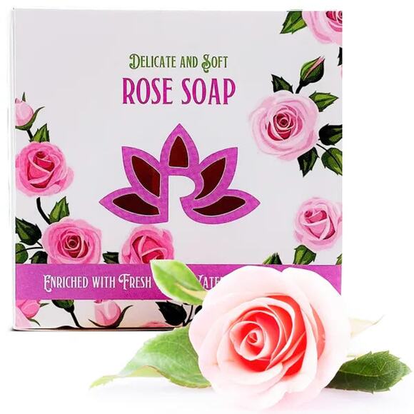 Natural Soap Bar with Kaolin Clay and Rose Water - Picture 3 of 10